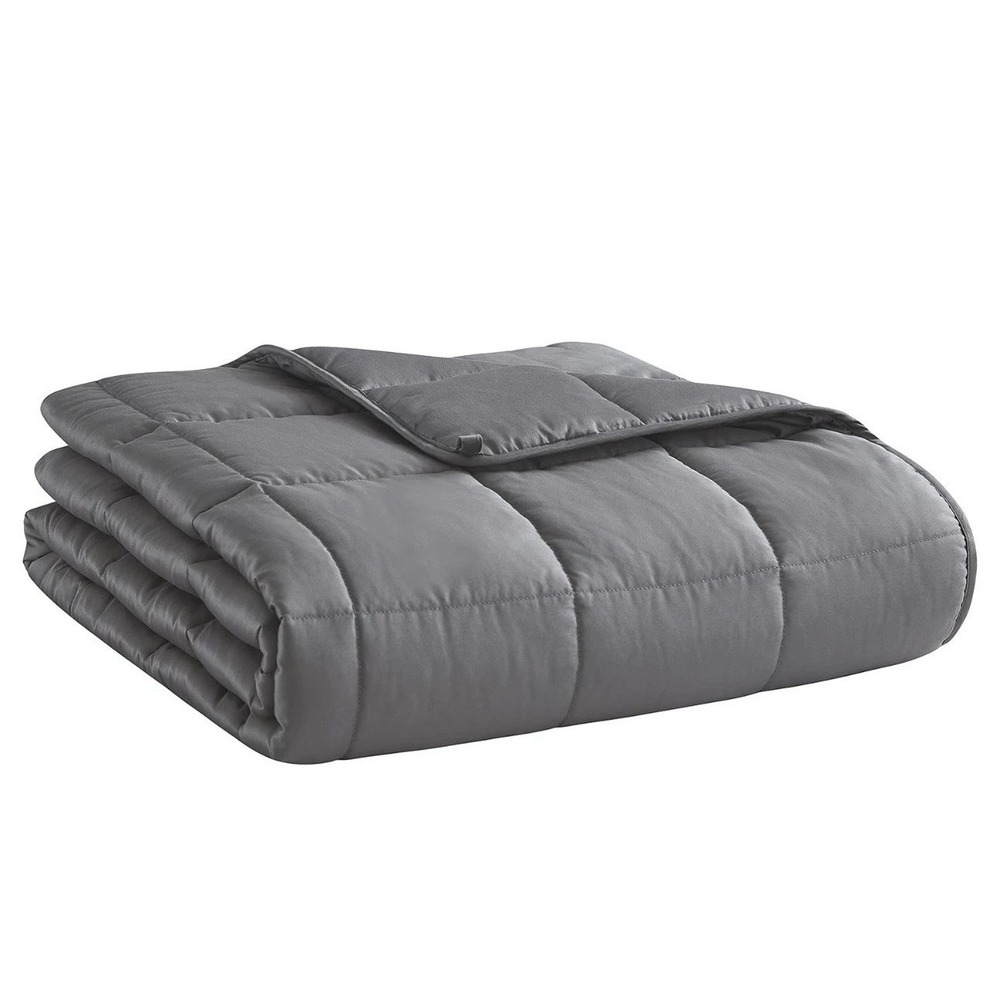Weighted Blanket for Adults (15lbs, 48"x72", Full, Grey) Heavy Blanket Nice